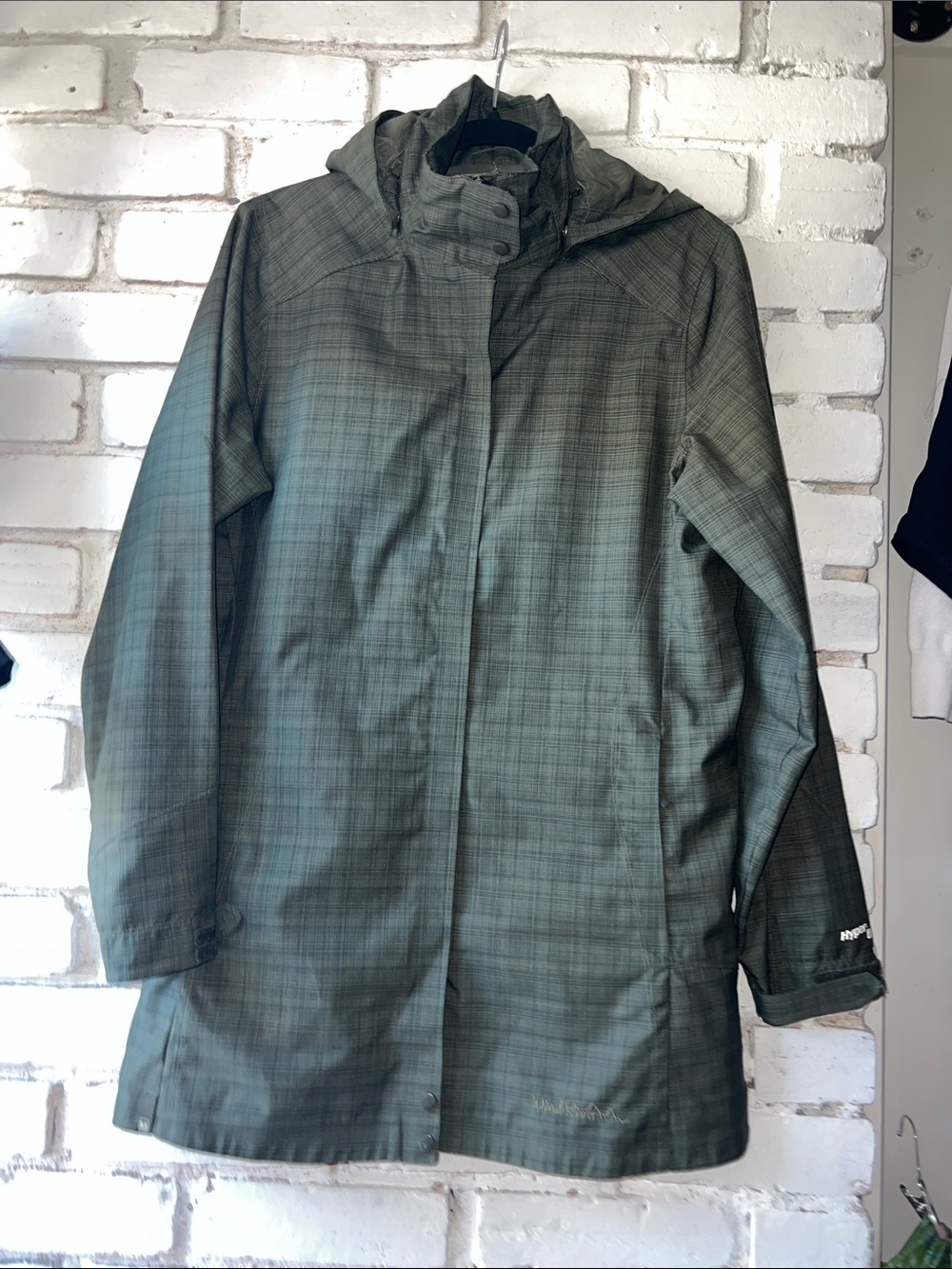Olive Utility Jacket for Women hip length hooded water 
resistant jacket​